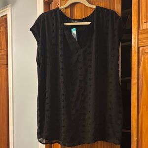 Papermoon Black Textured Blouse